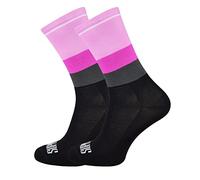 SUPPORT Men's Cycling Socks, Breathable technology non slip fibre unisex funny patterns cyclist accessories for Hiking Walking Climbing Bike Riding Essentials, Tone's Pink, 8-9 UK / 42-44 EU