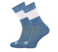 SUPPORT Men's Cycling Socks, Breathable technology non slip fibre unisex funny patterns cyclist accessories for Hiking Walking Climbing Bike Riding Essentials, Block's Denim, 8-9 UK / 42-44 EU