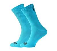SUPPORT Men's Cycling Socks, Breathable technology non slip fibre unisex funny patterns cyclist accessories for Hiking Walking Climbing Bike Riding Essentials, Blue's, 3-5 UK / 36-38 EU