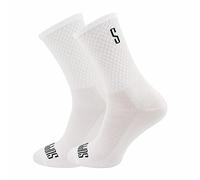 SUPPORT Men's Cycling Socks, Breathable technology non slip fibre unisex funny patterns cyclist accessories for Hiking Walking Climbing Bike Riding Essentials, White's, 8-9 UK / 42-44 EU