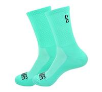 SUPPORT Men's Cycling Socks, Breathable technology non slip fibre unisex funny patterns cyclist accessories for Hiking Walking Climbing Bike Riding Essentials, Azure's, 8-9 UK / 42-44 EU