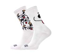 SUPPORT Men's Cycling Socks, Breathable technology non slip fibre unisex funny patterns cyclist accessories for Hiking Walking Climbing Bike Riding Essentials, Dogs Are Dogs, 10-11 UK / 45-46 EU