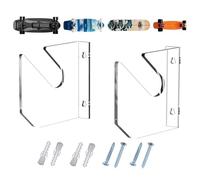 Support Mural Pour Skateboard - Support Robust En Acrylique, Présentoir Élégant Pour Planche À Roulettes | Support Sécurisé Pour Skateboard, Support Mural Pratique Pour Longboard Et Skateboard, Prése