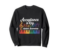 Support Neurodiversity Autism Awareness Is Key Graphic Sweatshirt