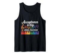 Support Neurodiversity Autism Awareness is Key Graphic Tank Top