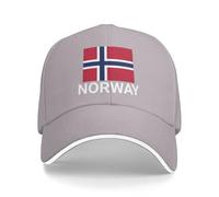 Support Norway Flag Hat Norwegian Caps for Men Women I Stand with Norway Baseball Cap Trucker Hats Gray