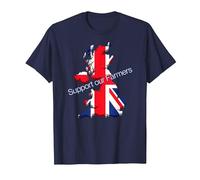 Support Our Farmers, Save British Agriculture T-Shirt, Men, Navy Blue, 3X-Large