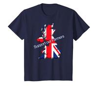 Support Our Farmers, Save British Agriculture T-Shirt, Youth, Navy Blue, Medium