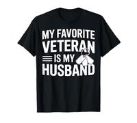 Support Our Troops My Favorite Veteran is My Husband T-Shirt