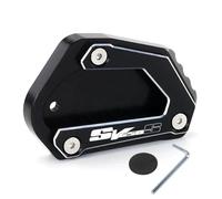 Support Pad Motorcycle Side Stand Plate For Suzuki SV 650 S 650S SV650 2003 2004 2005 2006 2007 Foot Kickstand Support Pad,Extension Plate Pad Motorbike Kickstand Extender Plate(Black 1)