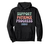 Support Patience Progress ABA Therapist Autism Awareness Pullover Hoodie