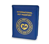 Support Pets International Pet Passport - Official Pet Travel Document Holder - Blue Passport Cover for Emotional Support & Service Animals - Secure Plastic Organizer for Vet Records, ID