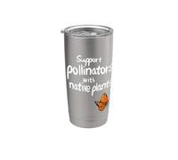 Support pollinators with Native Plants. Gardening Gift Stainless Steel Insulated Tumbler