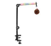 Support Pour Perroquet - 15,87 Pouces Rainbow Play Gym | Support Interactif D'înement Pour Oiseaux, Perchoir De Bureau En Corde De Coton En Métal ABS Pour Perruche Calopsitte Petits Et Moyens Ois