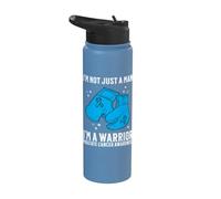 Support Prostate Cancer Awareness Gifts for Men Warrior Stainless Steel Insulated Water Bottle