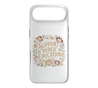 Support Public Education Cute Floral Teacher Red for Ed Case for iPhone Air