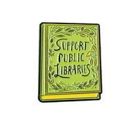 Support Public Libraries Enamel Pin, Book Reading Lover Brooch, Gift For Public Library Supporter Bookworm Reader Bookabolic, Teacher Librarian Brooches, Bookish Bibliophile Lapel Badge, Reading