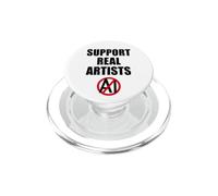 Support Real Artists Artificial intelligent Anti AI Art PopSockets PopGrip for MagSafe