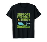 Support Renewable Energy Green Solar Wind Sustainable T-Shirt