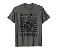 Support Respect Honor Army Memorial Day Veteran Soldier T-Shirt