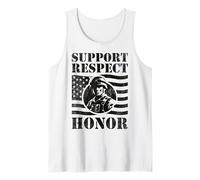 Support Respect Honor Army Memorial Day Veteran Soldier Tank Top