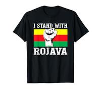 Support Rojava I Stand With Rojava Kurdish Flag T-Shirt
