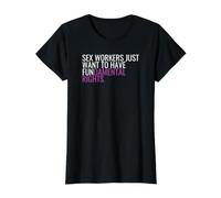 Support Sex Workers Rights Value Graphic T-Shirt, Women, Black, L