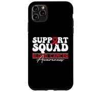 Support Squad Blood Cancer Awareness Red Ribbon Women Men Case for iPhone 11 Pro Max