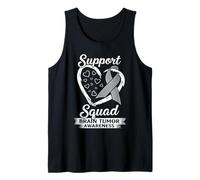 Support Squad Brain Tumor Awareness Grey Ribbon Tank Top