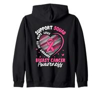 Support Squad Breast Cancer Awareness Hope Love Zip Hoodie