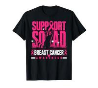 Support Squad Breast Cancer Awareness Pink Ribbon Raccoon T-Shirt