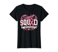 Support Squad Breast Cancer Awareness Pink Ribbon Warrior Value Graphic T-Shirt, Women, Black, XL