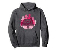 Support Squad Breast Cancer: Squad Goals Beat Cancer Pullover Hoodie, Adult Unisex, Dark Heather Grey, M
