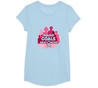 Support Squad Breast Cancer: Squad Goals Beat Cancer T-Shirt, Girls, Baby Blue, Medium