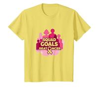 Support Squad Breast Cancer: Squad Goals Beat Cancer T-Shirt, Kids, Lemon, 10 Years