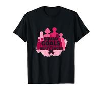 Support Squad Breast Cancer: Squad Goals Beat Cancer T-Shirt, Men, Black, 4XL