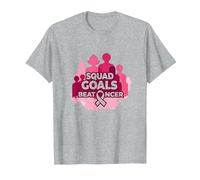 Support Squad Breast Cancer: Squad Goals Beat Cancer T-Shirt, Men, Heather Grey, M