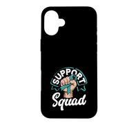 Support Squad Cervical Cancer Awareness Fighter Fist Case for iPhone 16 Plus
