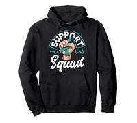Support Squad Cervical Cancer Awareness Fighter Fist Pullover Hoodie