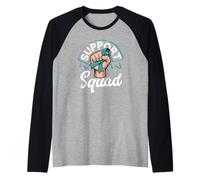 Support Squad Cervical Cancer Awareness Fighter Fist Raglan Baseball Tee