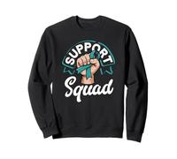 Support Squad Cervical Cancer Awareness Fighter Fist Sweatshirt