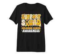 Support Squad Childhood Cancer Awareness Yellow Ribbon Kids Premium T-Shirt