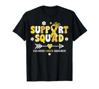 Support Squad Childhood Cancer Awareness Yellow Ribbon Kids Value Graphic T-Shirt