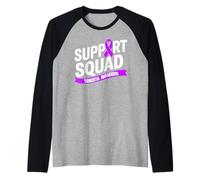 Support Squad Dementia Alzheimer's Awareness Men Women Raglan Baseball Tee