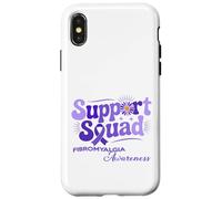 Support Squad Fibromyalgia Awareness Ribbon Purple Warrior Case for iPhone X/XS