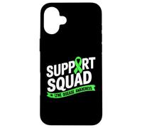 Support Squad Green Ribbon Lyme Disease Awareness Family Case for iPhone 16 Plus