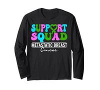 Support Squad Groovy Metastatic Breast Cancer Awareness Long Sleeve T-Shirt