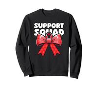 Support Squad Heart Disease Awareness Ribbon Bow Sweatshirt