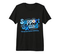 Support Squad Huntington's Disease Awareness Retro Ribbon Premium T-Shirt