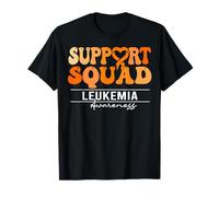 Support Squad Leukemia Awareness Retro Groovy Leukemia T-Shirt